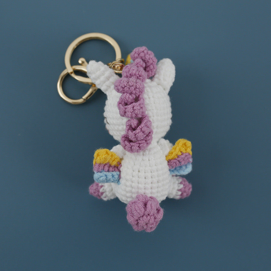 Purple Unicorn Keychain