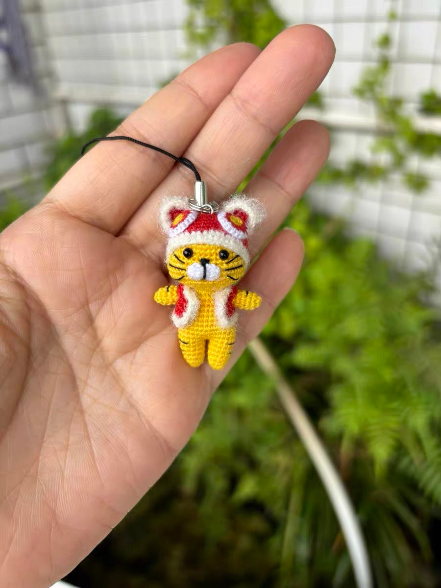 Crochet Tiger with Waist Coat /Micro Crochet