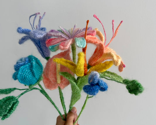 Mohair Flower Bouquet for J