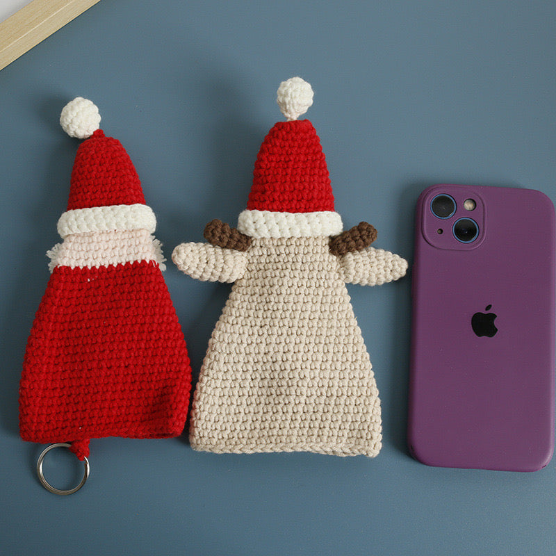 Santa and Reindeer Keychain