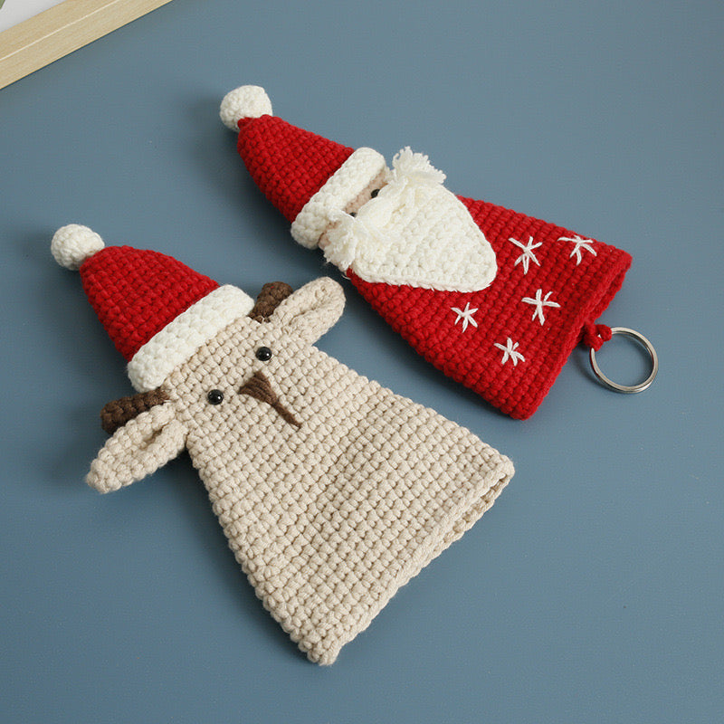 Santa and Reindeer Keychain