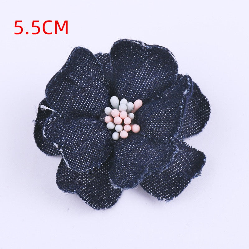 Denim Fabric Flower(20% off Over 10 Items; 50% off Over 50 Items)