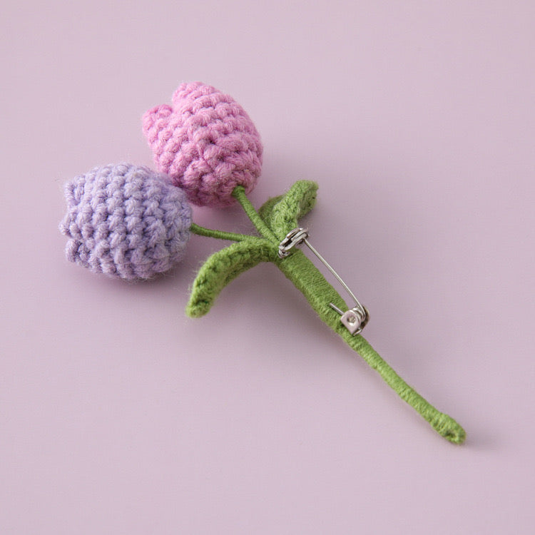 Crochet Flowers Brooch(Sunflower/Tulip)