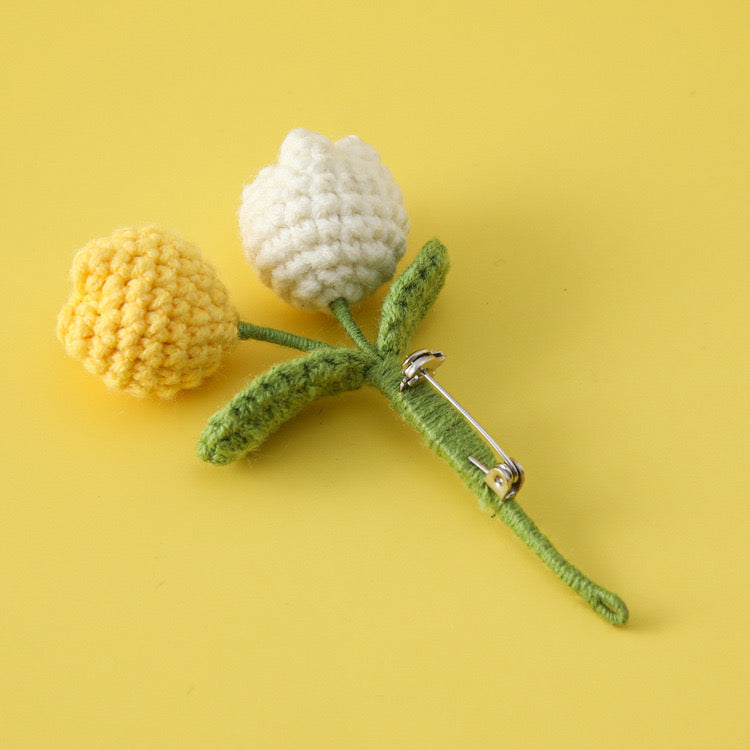 Crochet Flowers Brooch(Sunflower/Tulip)