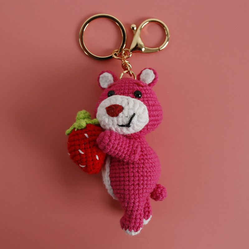 Pink Bear Keychain