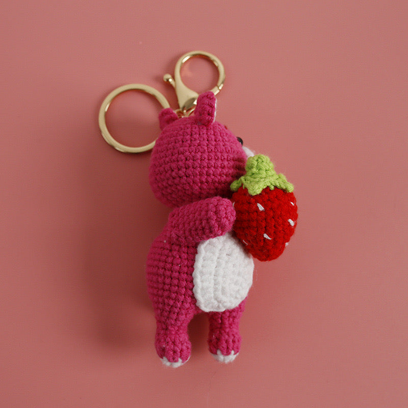 Pink Bear Keychain