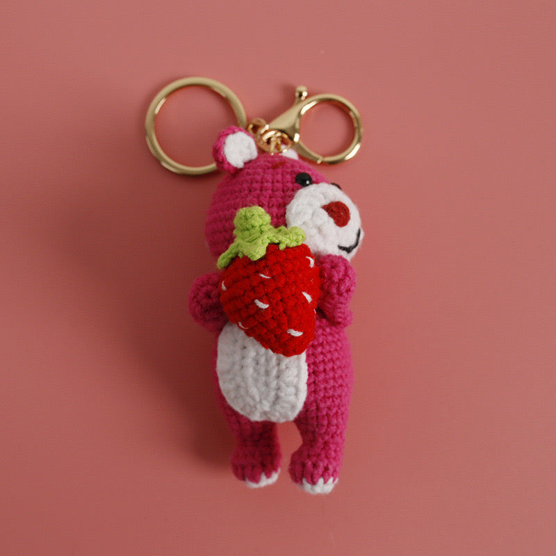 Pink Bear Keychain