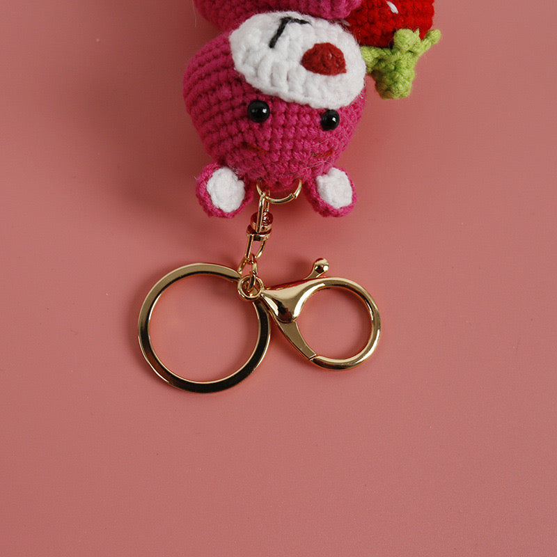 Pink Bear Keychain