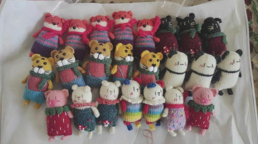 Knitted Mini Animals(7~8 cm/2.8~3.1 inch)