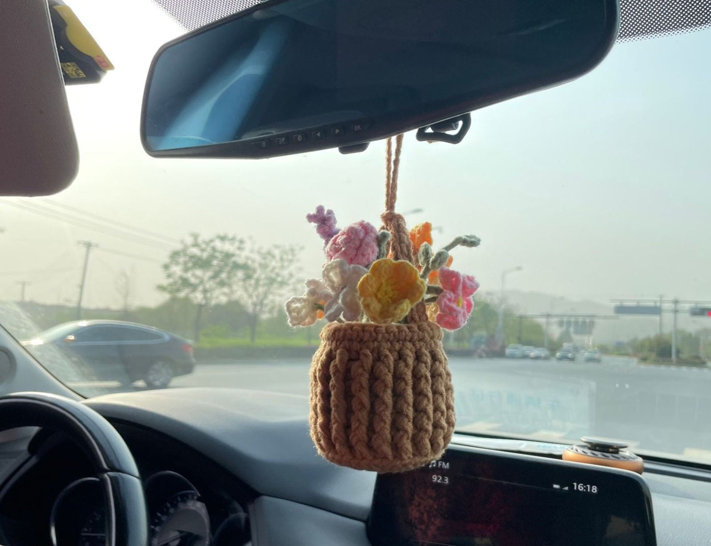 Flower Basket Car Hanger