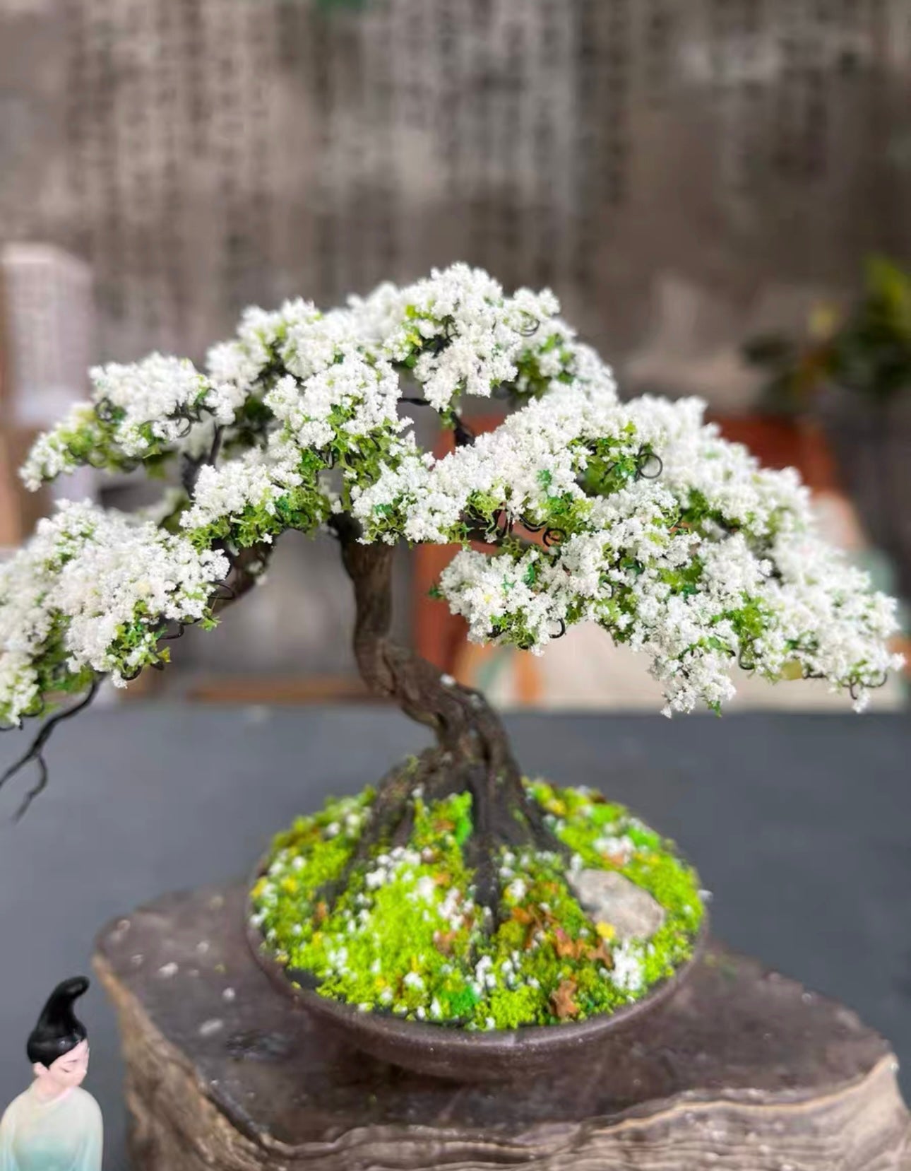 Wire Mini Bonsai with Pot(12.5*14 cm/ 4.9*5.5 inch)