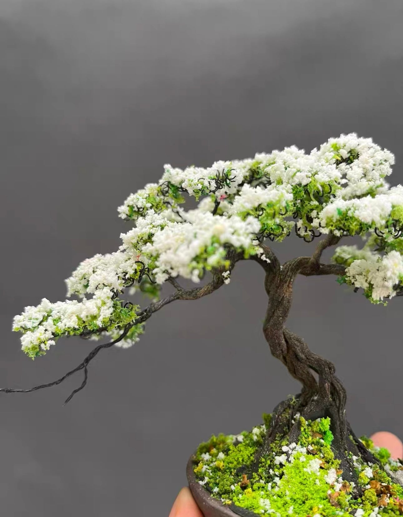 Wire Mini Bonsai with Pot(12.5*14 cm/ 4.9*5.5 inch)