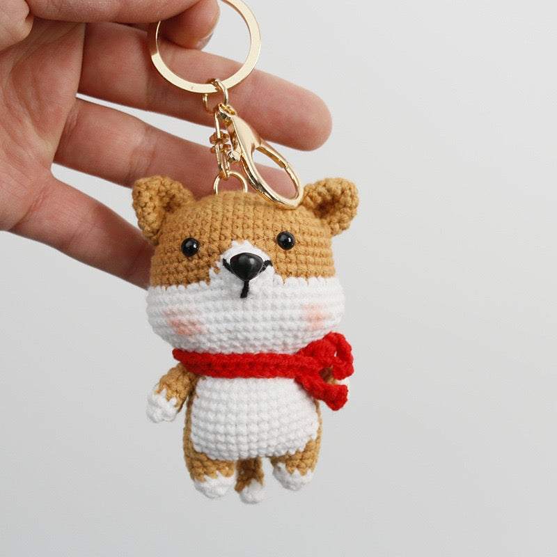 Brown Dog Keychain