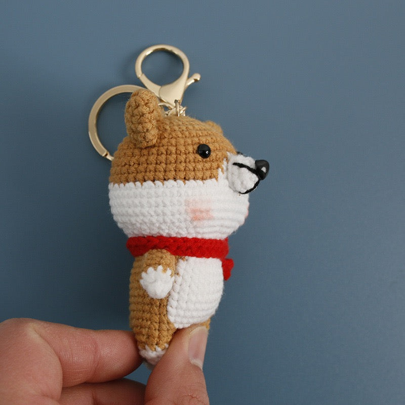 Brown Dog Keychain