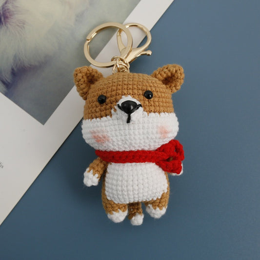 Brown Dog Keychain