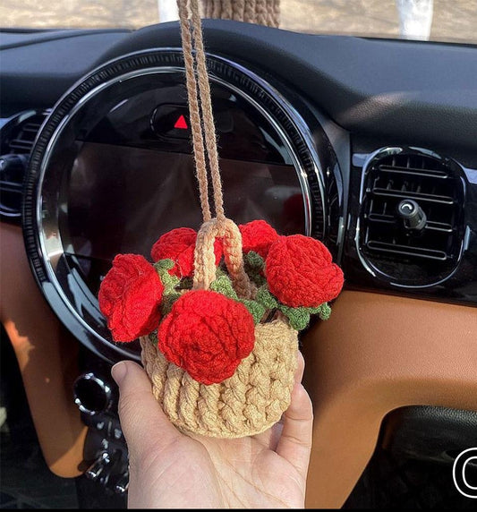 Rose Basket Car Hanger