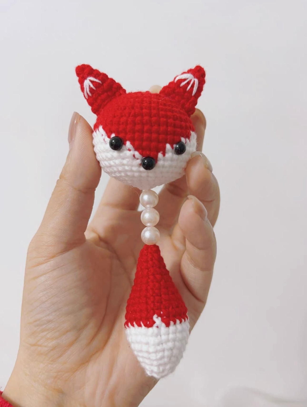 Crochet Fox with Pearls