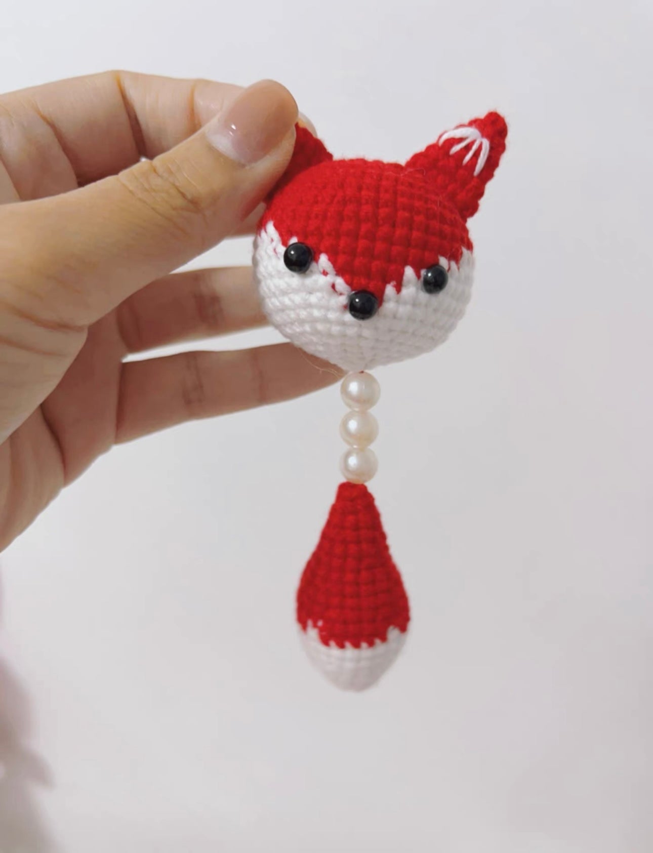 Crochet Fox with Pearls