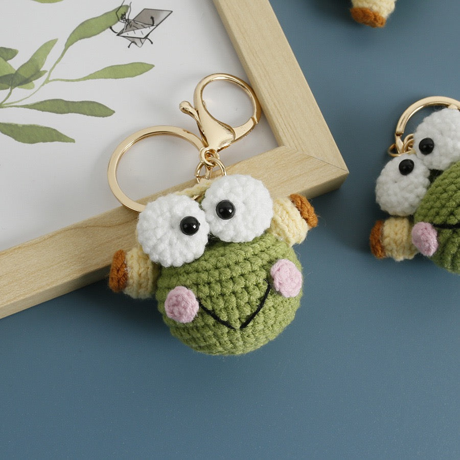 Mini Frog with Headphone Keychain