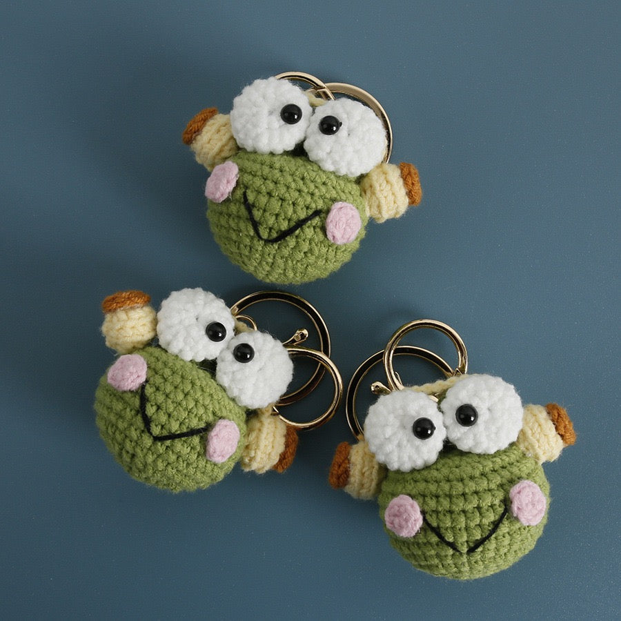 Mini Frog with Headphone Keychain