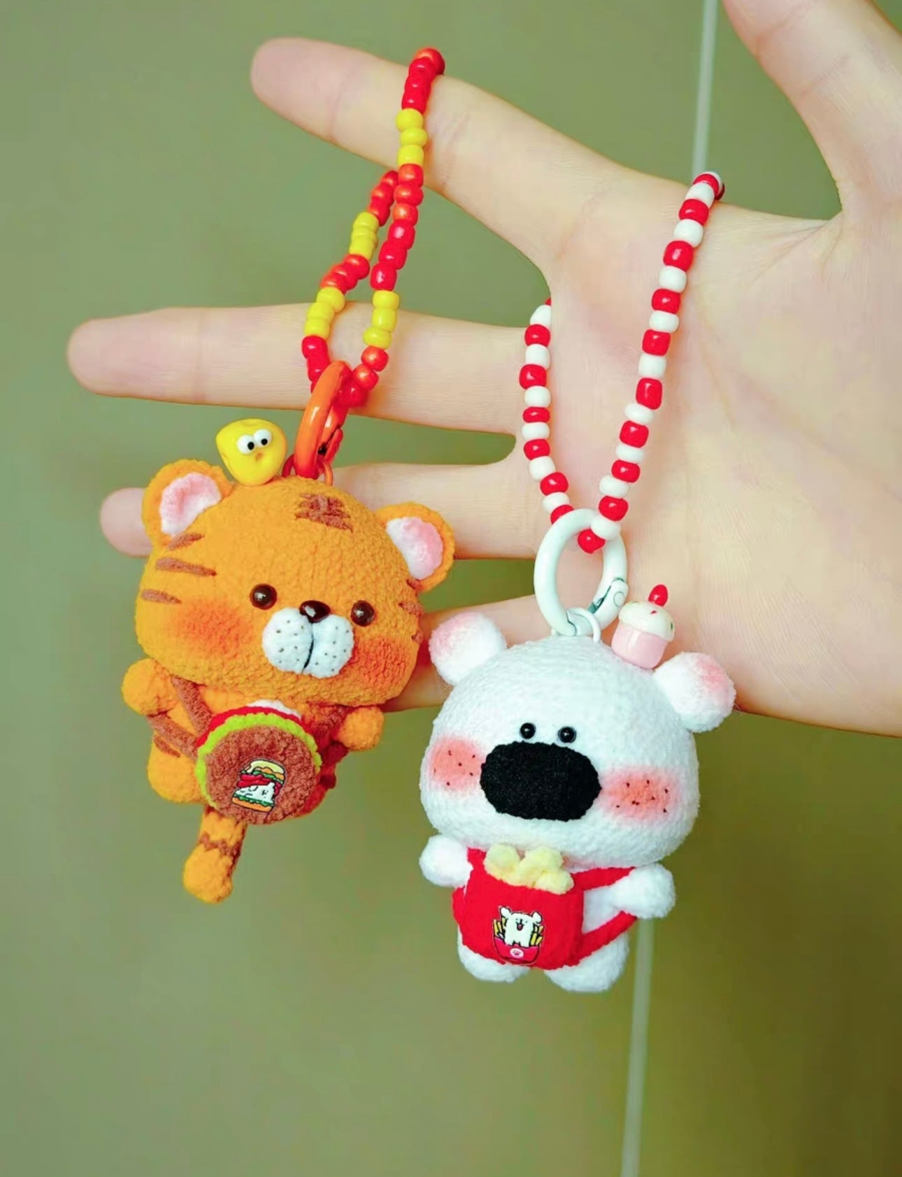 Crochet Mini Animal/Tiger/Elephant/White Bear(5~6 cm/2~2.4 inch)