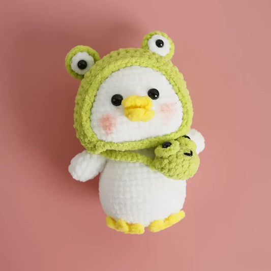 Duck with Frog Outfit Keychain