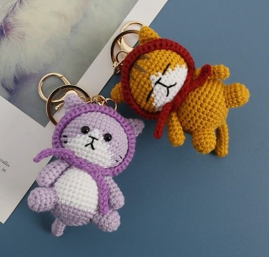 Cat with Hat  Keychain