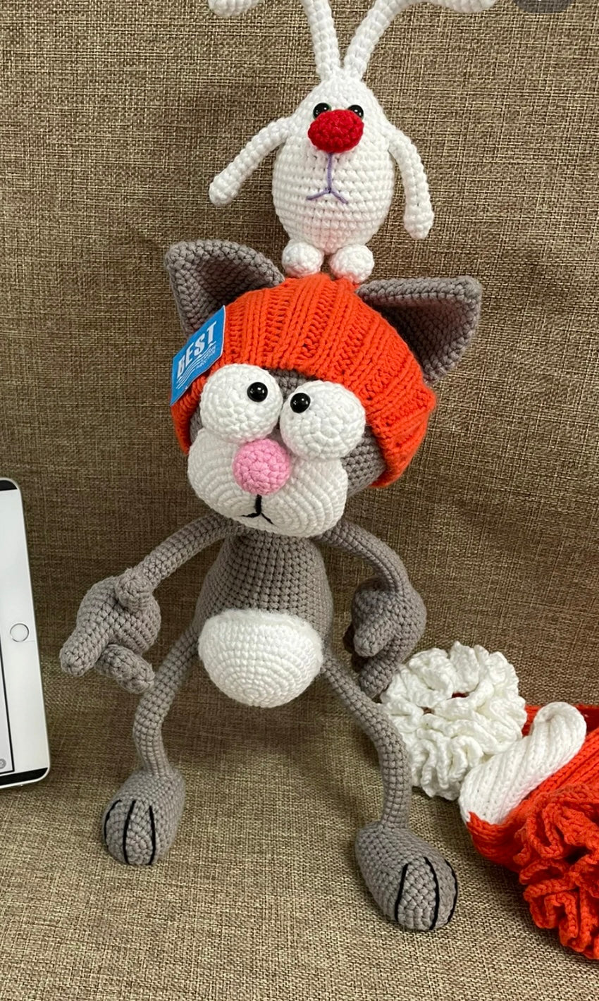 Crochet Crazy Cat and Bunny