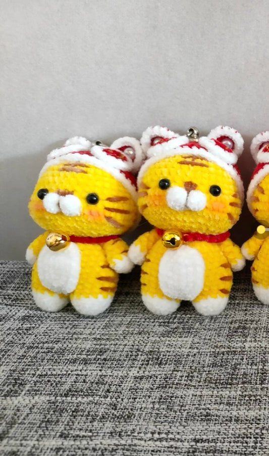 Crochet Tiger with Lion Hat