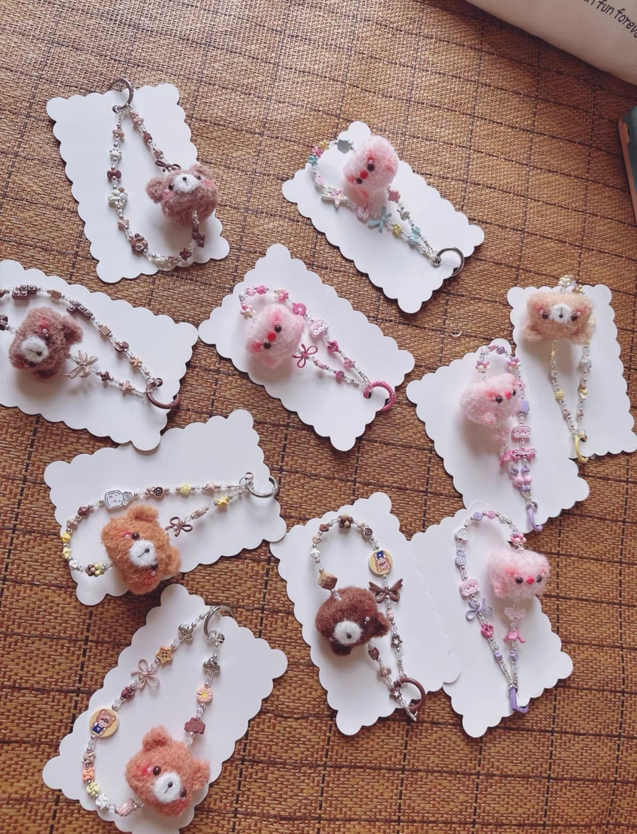 Crochet Animal Phone Charm/Siamese/Pig/Bear/Tiger/HelloKitty/Jellyfish/Bunny