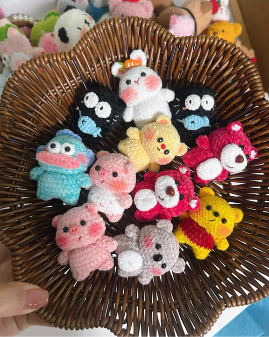 Crochet Animal Keychain(6 cm/2.1 inch)