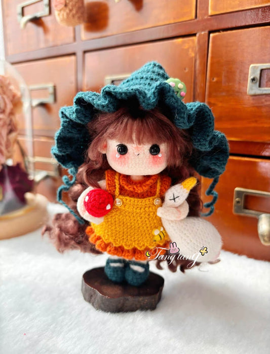 Goose Girl/Mini Girl/Green hat and Mushroom(11~12 cm/4.3~4.5 inch)