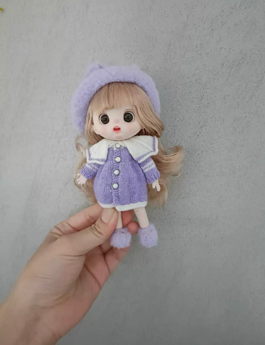 Doll with Knitted Outfit(11 cm/4.3 inch)