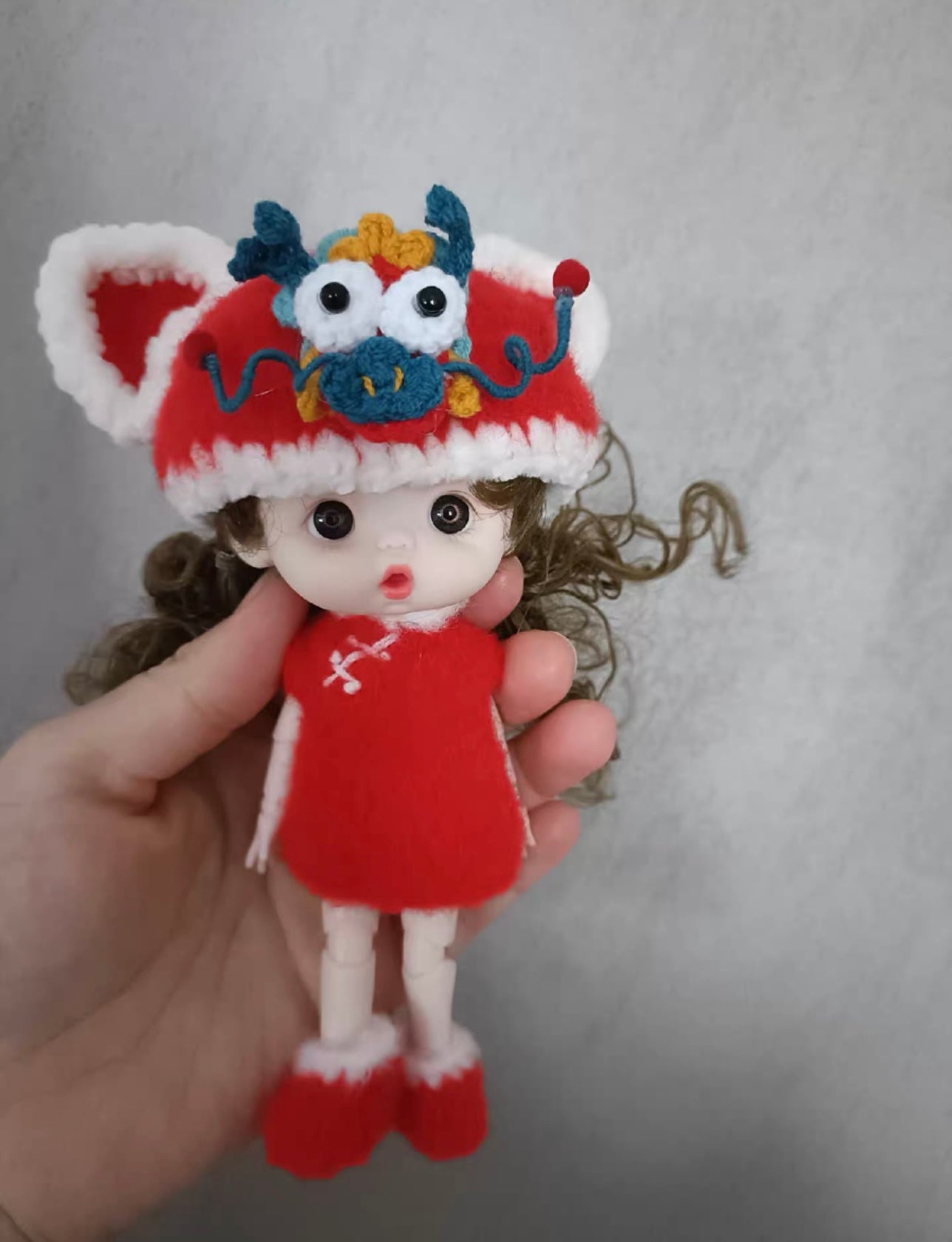 Doll with Crochet Outfit(17 cm/6.7 inch)