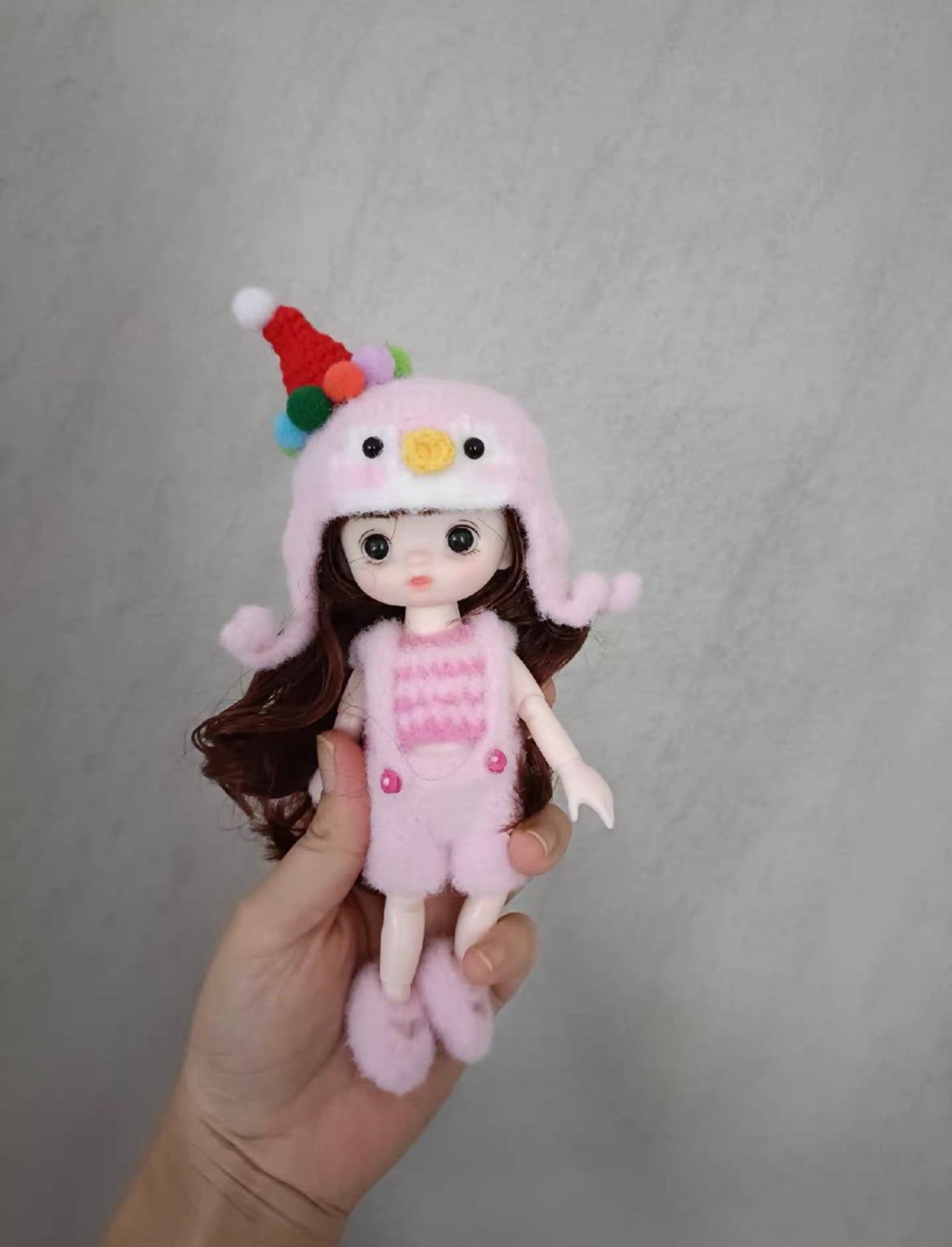 Doll with Crochet Outfit(17 cm/6.7 inch)