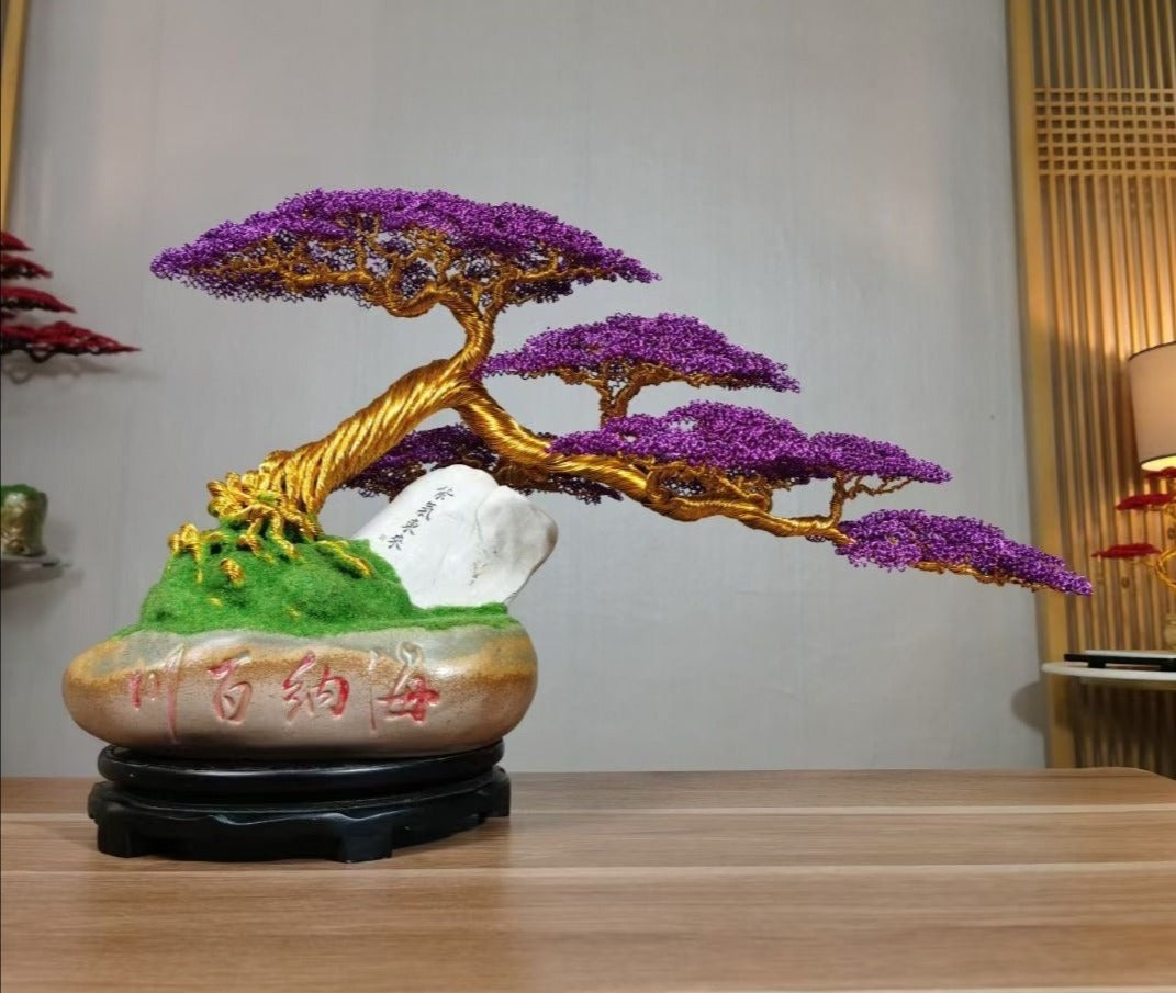 Big Purple Bonsai Tree(Height*Width: 35*60 cm/13.8*23.6 inch)