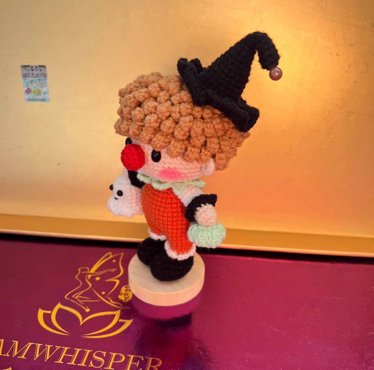 Crochet Clown with Ghost Toy