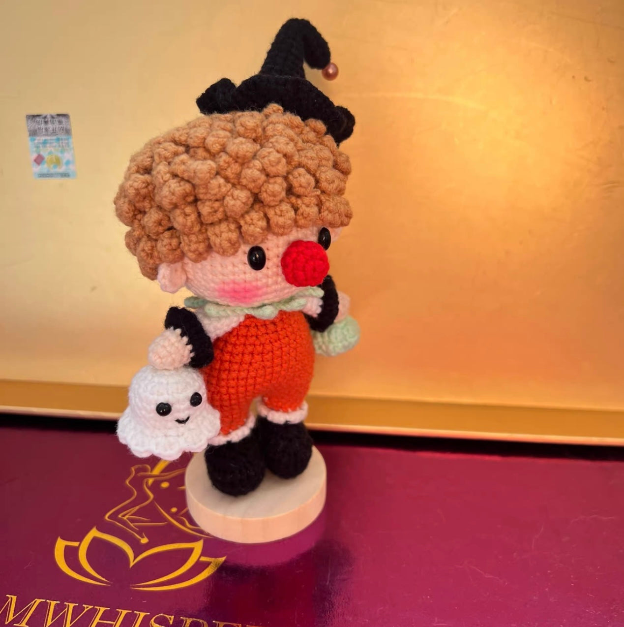Crochet Clown with Ghost Toy