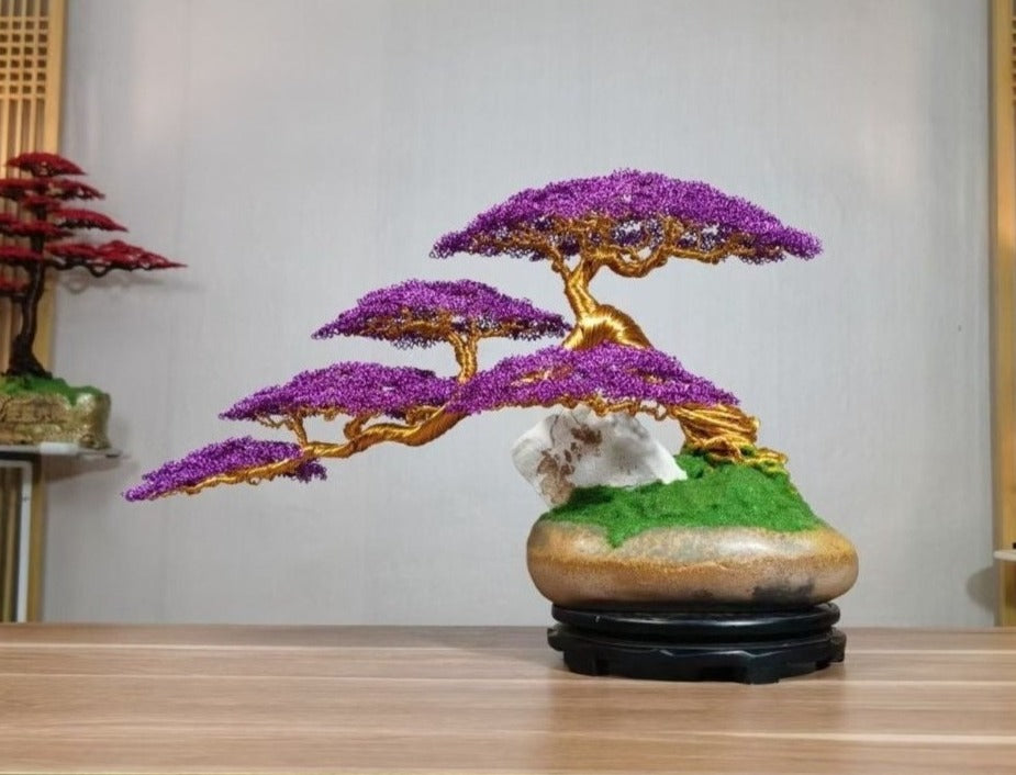 Big Purple Bonsai Tree(Height*Width: 35*60 cm/13.8*23.6 inch)