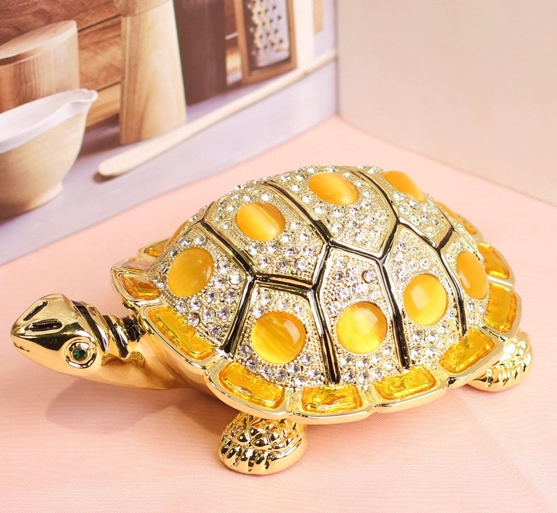 Hand Enameled Jewelry Box- Turtle(13*9*5 cm/5.1*3.5*2 inch;0.6 kg/21.2 oz)