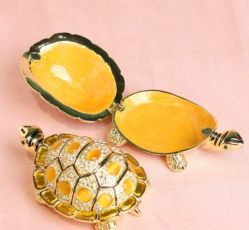 Hand Enameled Jewelry Box- Turtle(13*9*5 cm/5.1*3.5*2 inch;0.6 kg/21.2 oz)
