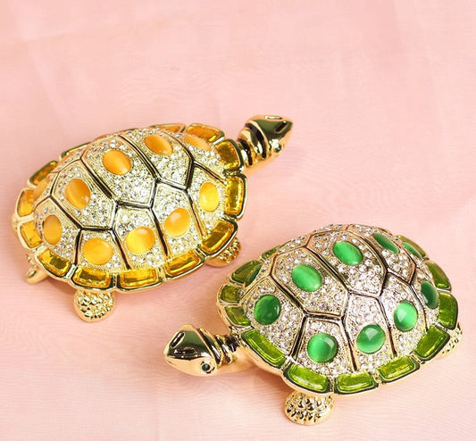 Hand Enameled Jewelry Box- Turtle(13*9*5 cm/5.1*3.5*2 inch;0.6 kg/21.2 oz)