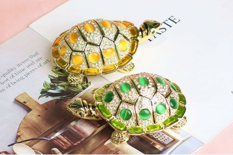 Hand Enameled Jewelry Box- Turtle(13*9*5 cm/5.1*3.5*2 inch;0.6 kg/21.2 oz)