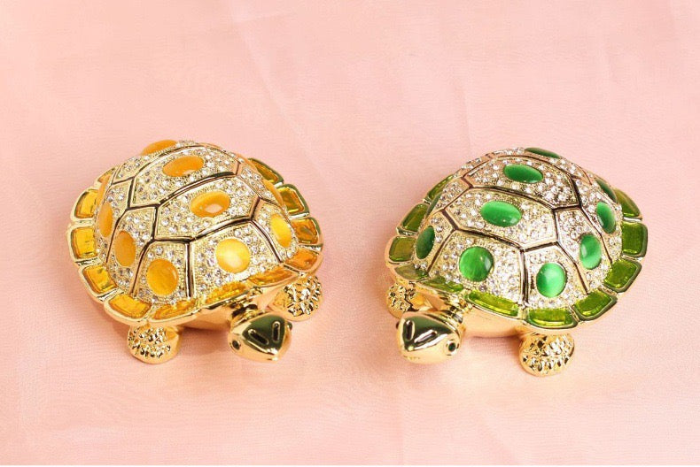 Hand Enameled Jewelry Box- Turtle(13*9*5 cm/5.1*3.5*2 inch;0.6 kg/21.2 oz)