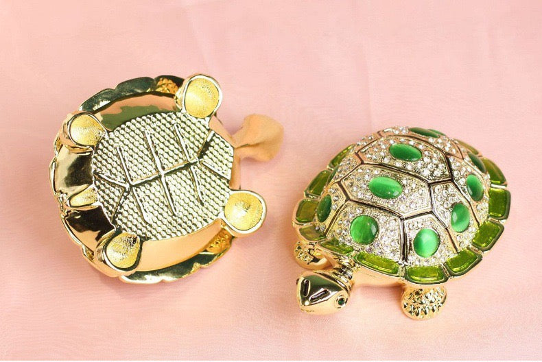 Hand Enameled Jewelry Box- Turtle(13*9*5 cm/5.1*3.5*2 inch;0.6 kg/21.2 oz)