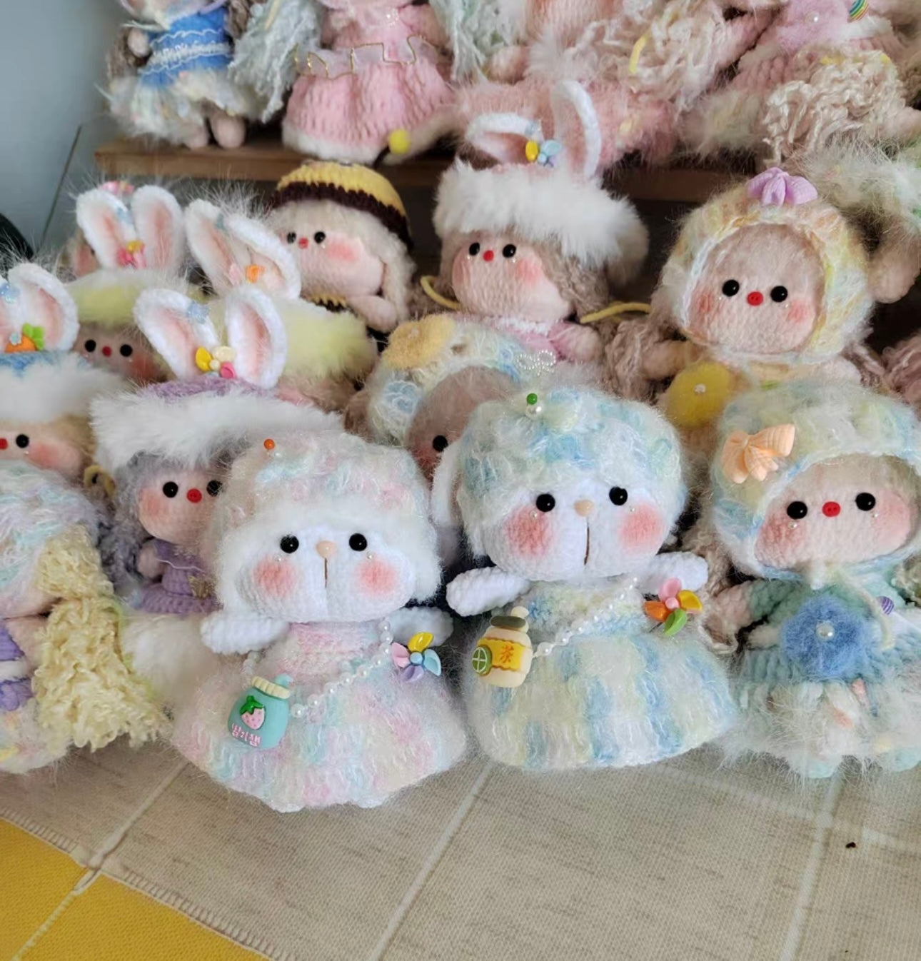 Crochet Magnetic Bunny/Head and Body can be Separated (9 cm/3.6 inch)
