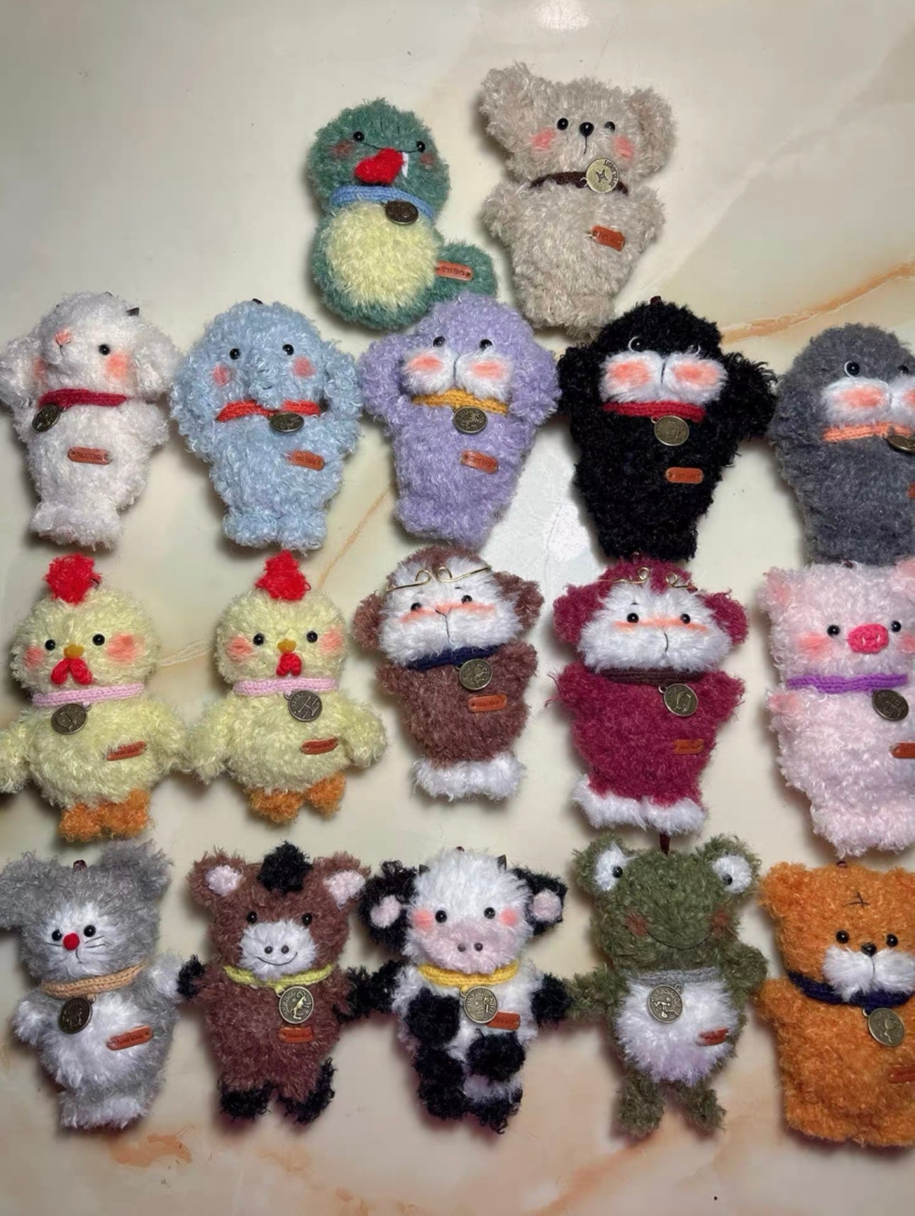 Crochet Animals/Frog/Monkey/Elephant/Bear/Donkey/Bunny/Milk Cow//Snake/Pig/Duck/Chicken/Tiger/Mouse(9~10 cm/3.5~3.9 inch)