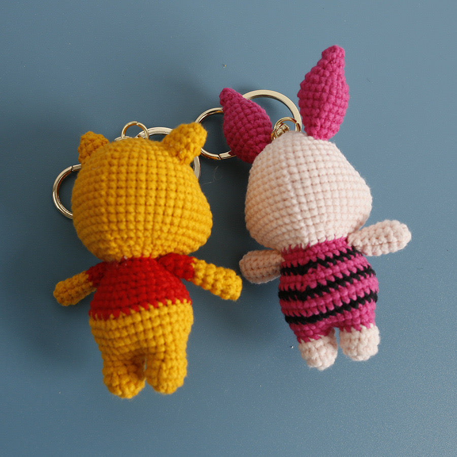 Winnie Pool Bear and Piglet Keychain