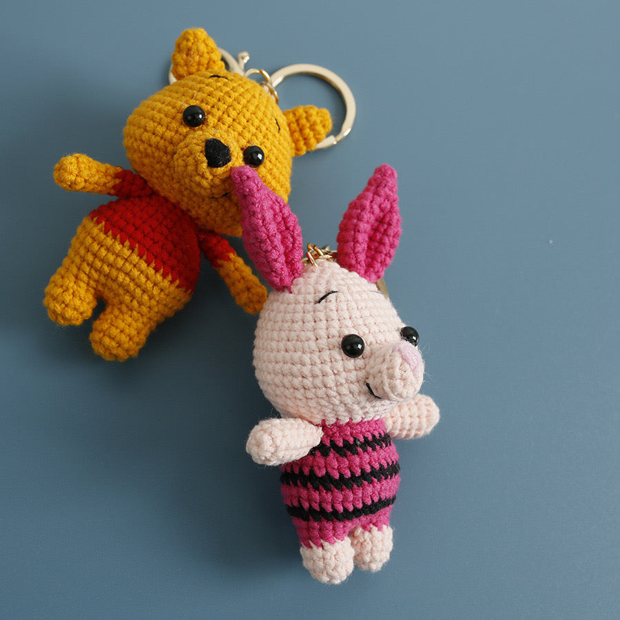 Winnie Pool Bear and Piglet Keychain