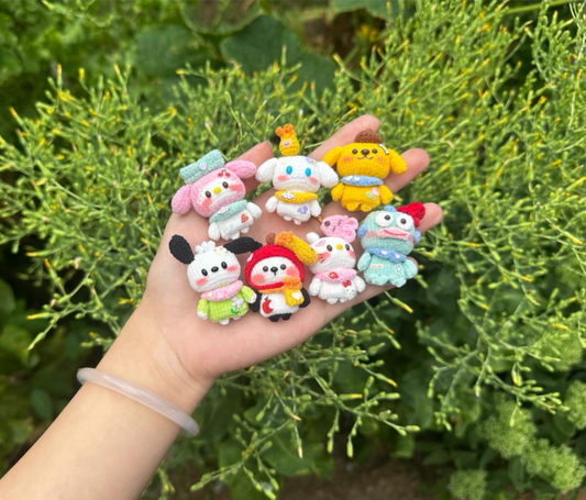 Crochet Animal/Fridge Magnet/Fishman/Panda/Pompom/pacha/Melody/Frog/HelloKitty